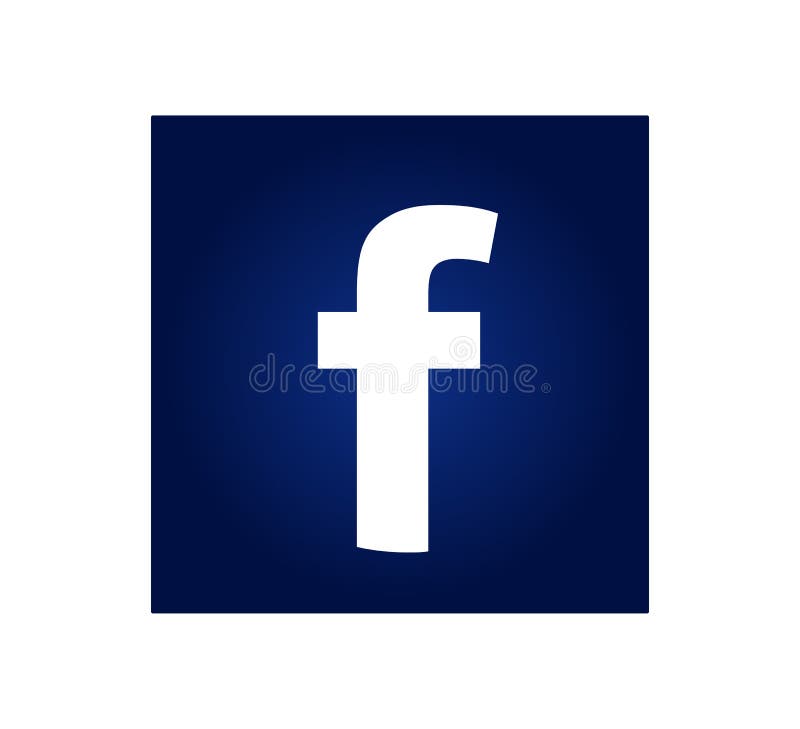 Social Media Facebook Icon In Dark Blue Background Editorial Photo Illustration Of Personal Vector