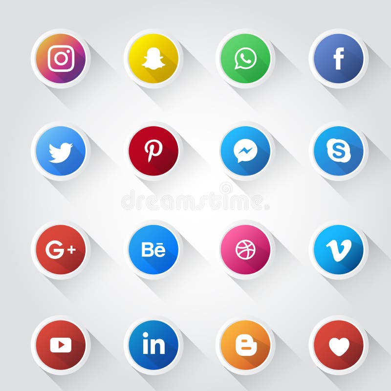 Social media icon design template royalty free illustration Social media icon design template royalty free illustration