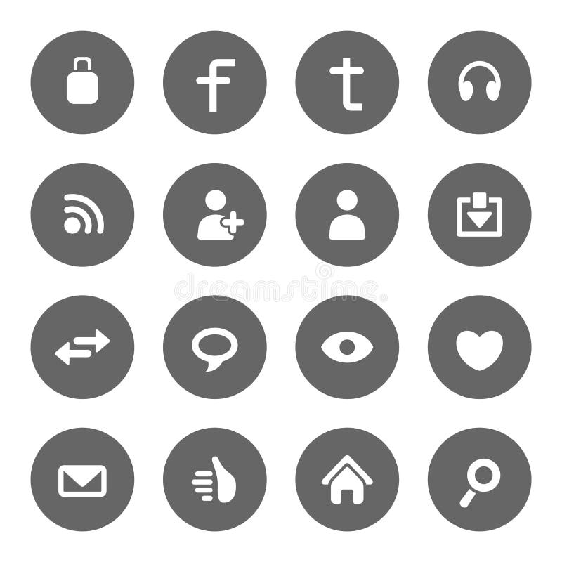 Social media icon set.