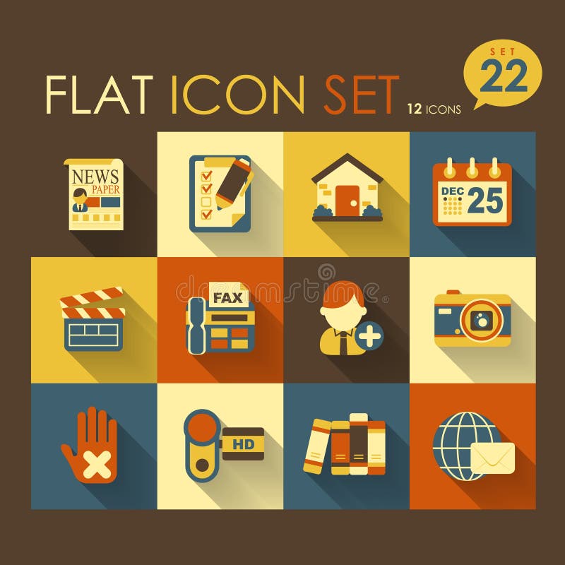 Social media icon set vector flat design