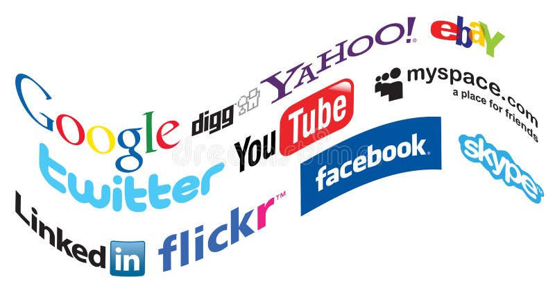 Social media icons vector illustration Social media icons vector illustration