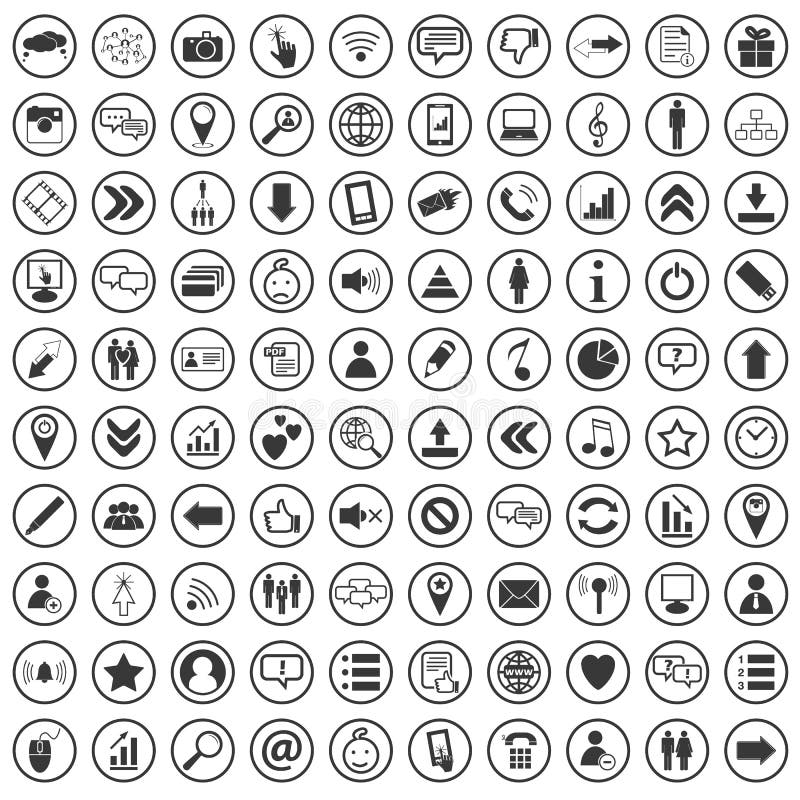 Social Media Icons Circles Stock Illustrations – 921 Social Media Icons ...