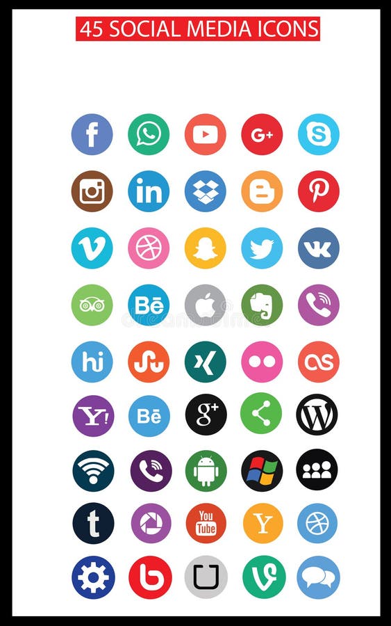 Social Media Icons (Set2) vector illustration Social Media Icons (Set2) vector illustration