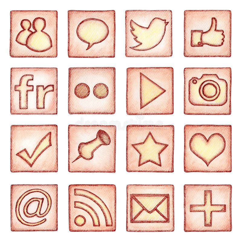 Social media icons vector illustration Social media icons vector illustration