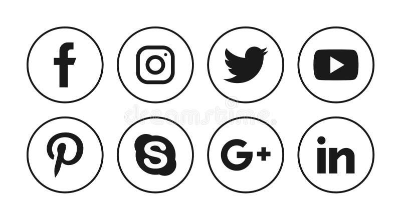 Social media icons editorial photo. Illustration of icons - 134616951