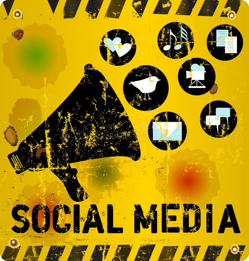 Social media illustration stock illustration