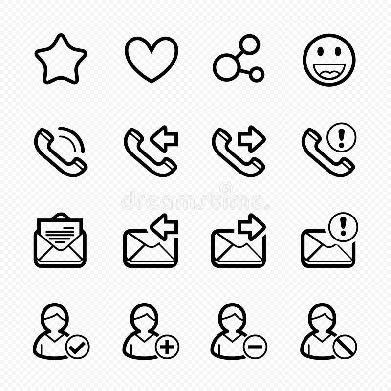 Social Media line Icons with White Background - Vector illustration stock illustration Social Media line Icons with White Background - Vector illustration stock illustration