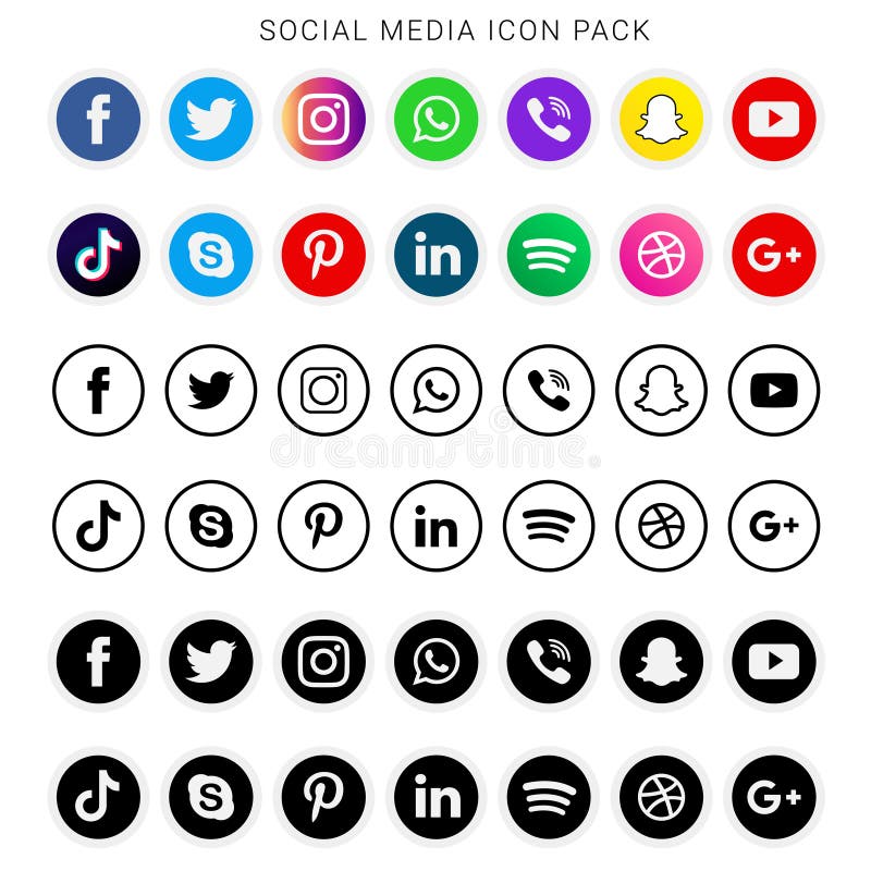 Collection of Social Media Icons and Logos Editorial Photo ...