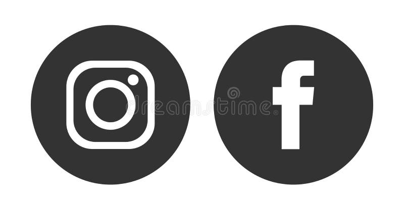 Black Facebook,Instagram,whatsapp Logo Icon. Editorial Photo ...