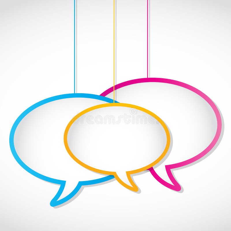 Social media network speech bubbles vector illustration