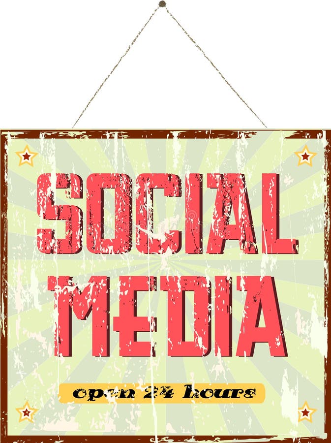 Social media sign stock illustration