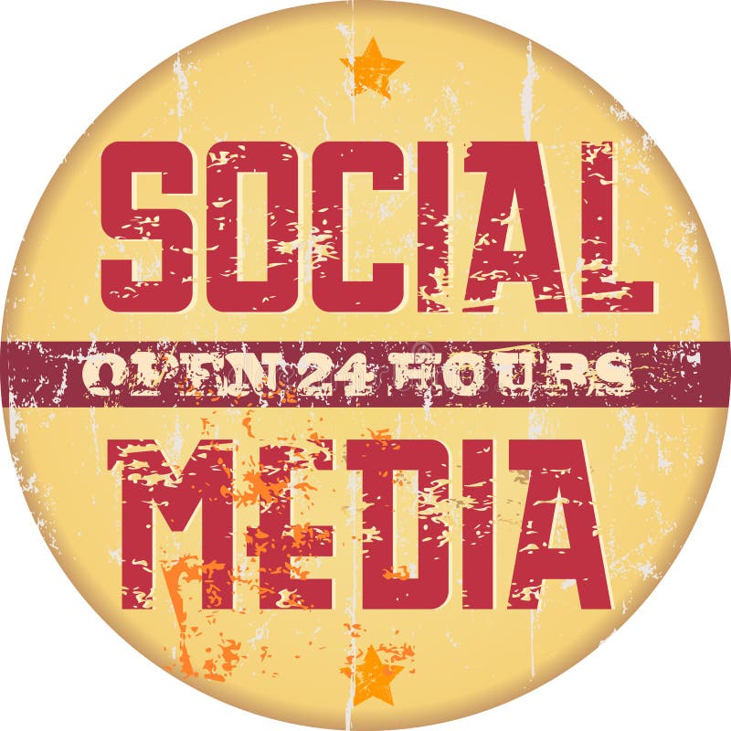 Social media sign stock illustration