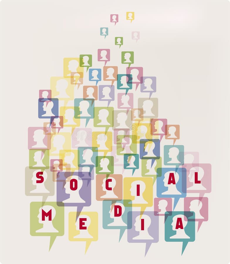 Social media sign royalty free illustration