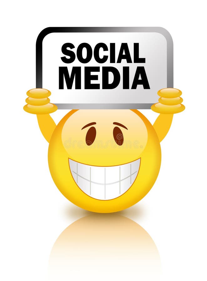 Social media smiley royalty free illustration