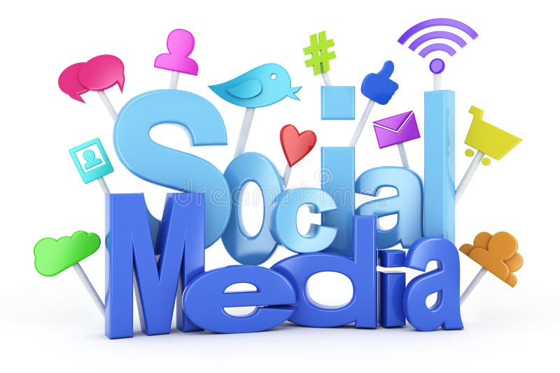 Social media symbols vector illustration