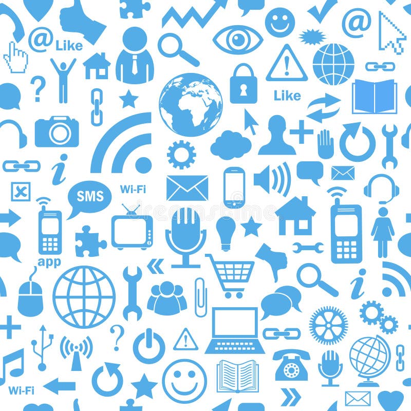 Seamless social media vector illustration