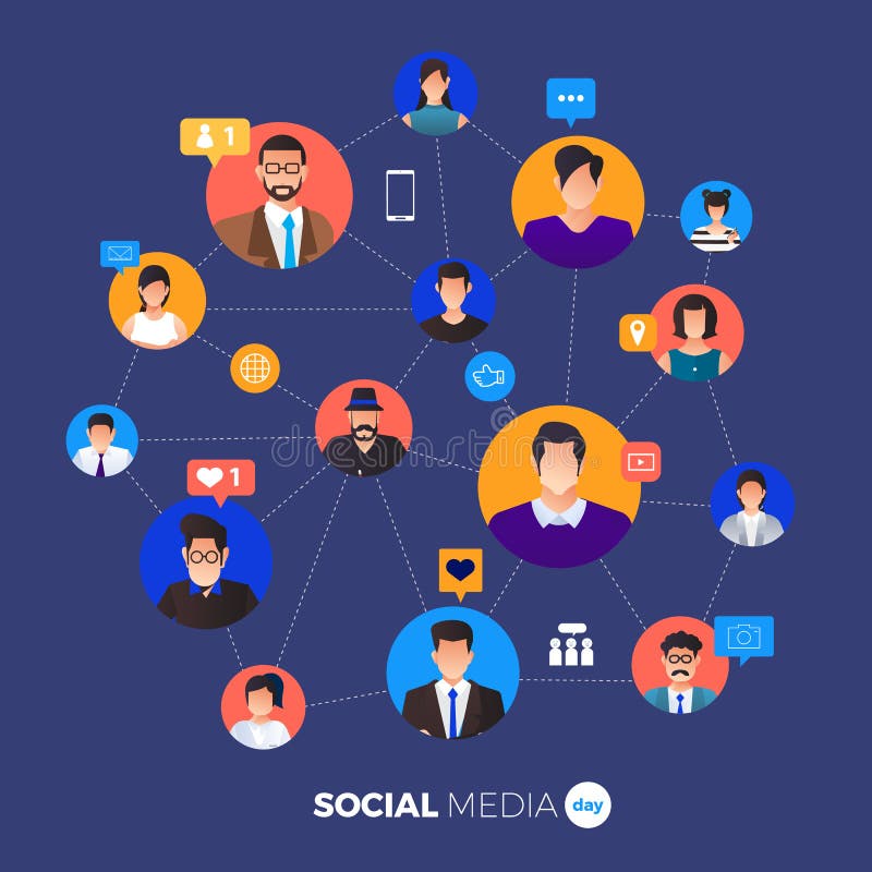 Social Media-Tag stock abbildung Social Media-Tag stock abbildung
