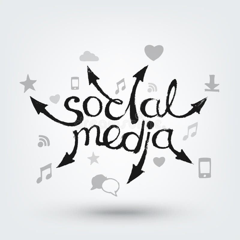 Social media stock illustration. Illustration of drawing 38808163