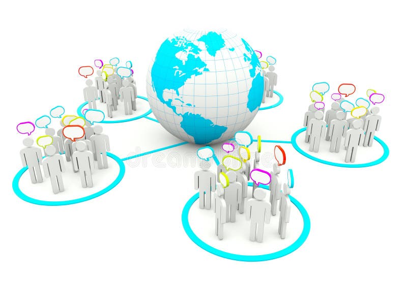 Social network concept stock illustration