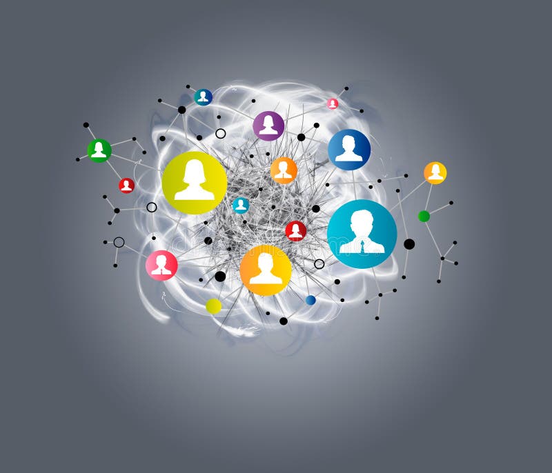 Social network stock illustration. Illustration of interaction 40670668
