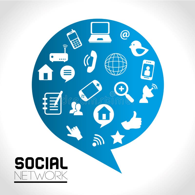Social network vector illustration