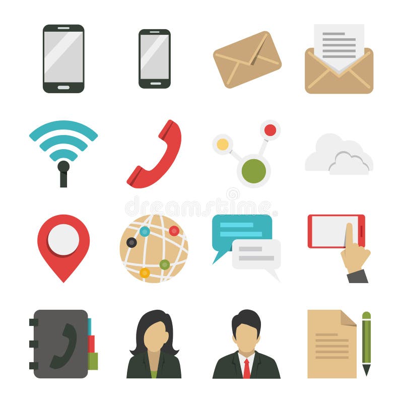 Social network and internet icons vector illustration