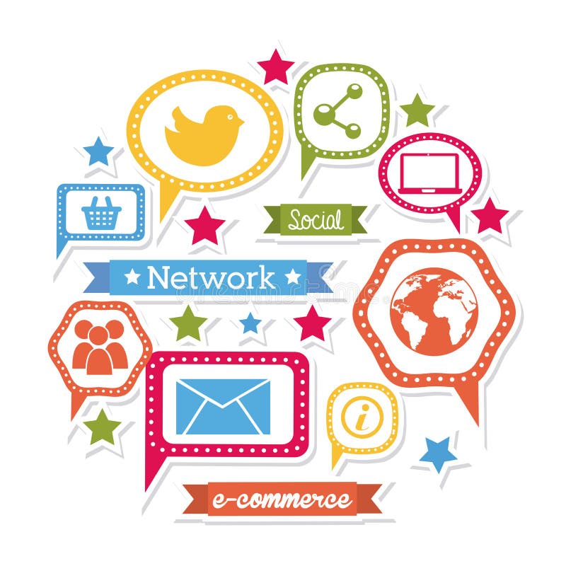 Social network stock illustration