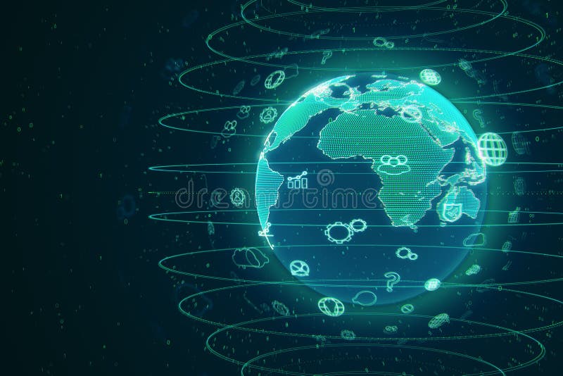 Social Network and Science Concept Stock Illustration - Illustration of  information, glowing: 140405520