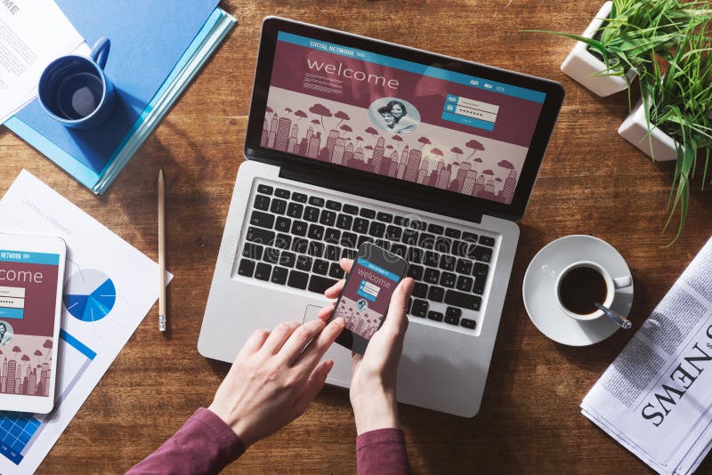 Social network user login royalty free stock photography