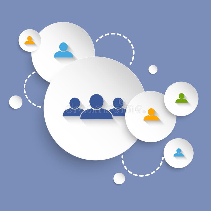 Social networking background stock illustration