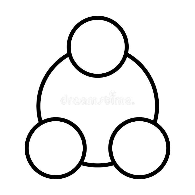 Social nätverkslinje symbol Vektorsymbol i översiktsstil royaltyfri illustrationer Social nätverkslinje symbol Vektorsymbol i översiktsstil royaltyfri illustrationer