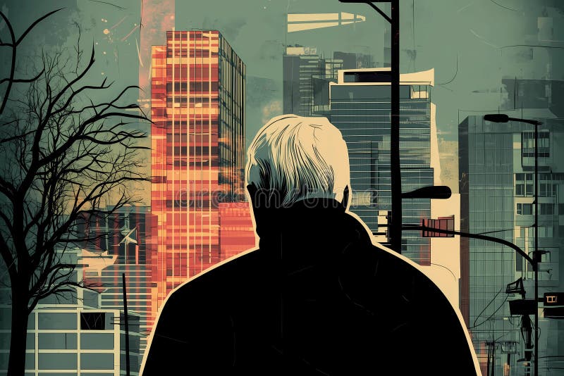 Social Poster about the Problems of Old Age. Stock Illustration -  Illustration of hair, traffic: 356344436