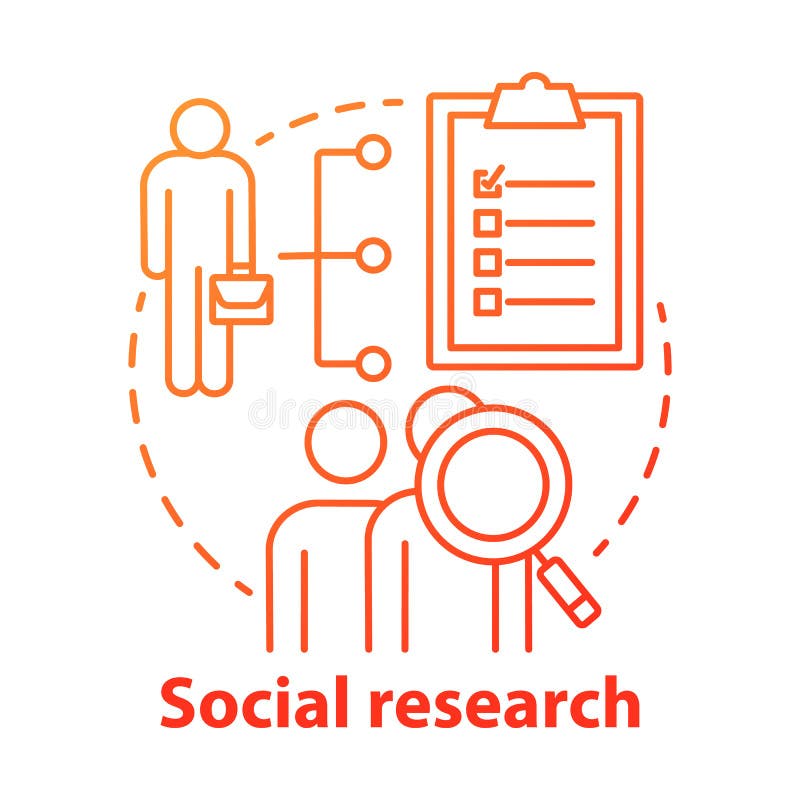 Social research concept icon. Sociology idea thin line illustration. Sociological quantitative analysis. Social poll vector illustration