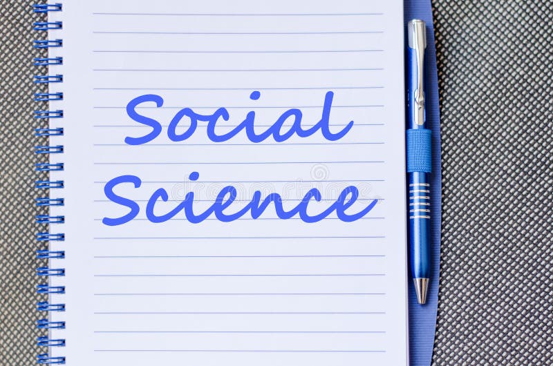 Social science write on notebook. Psychology, linguistics.