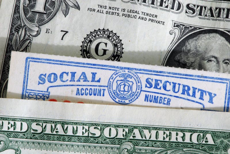 Social Security card stock photography