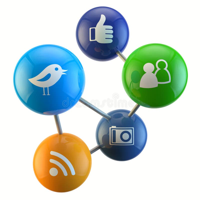 Sociale Media Verbinding royalty-vrije illustratie Sociale Media Verbinding royalty-vrije illustratie
