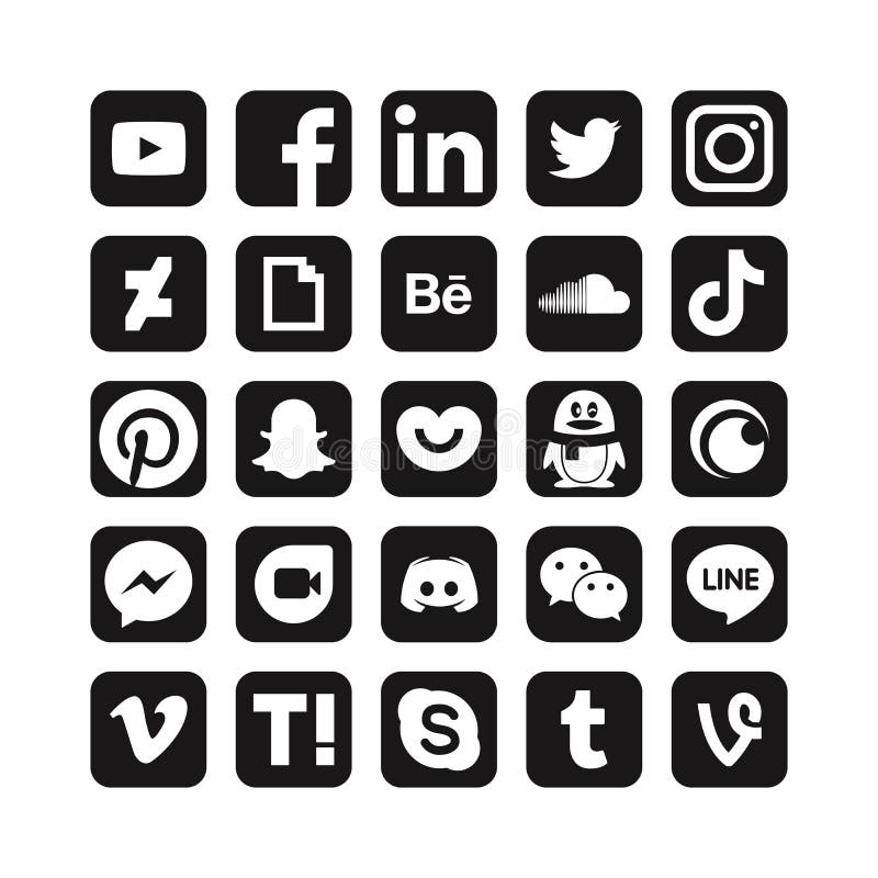 Social Media Icon of Networking Site and App Symbol Editorial Image ...