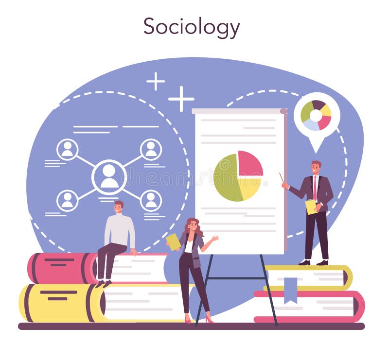 Sociologist concept. Scientist study of society, pattern of social