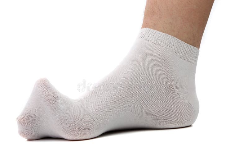 Sock and foot. stock photo. Image of cloth, soft, elastic 32530080