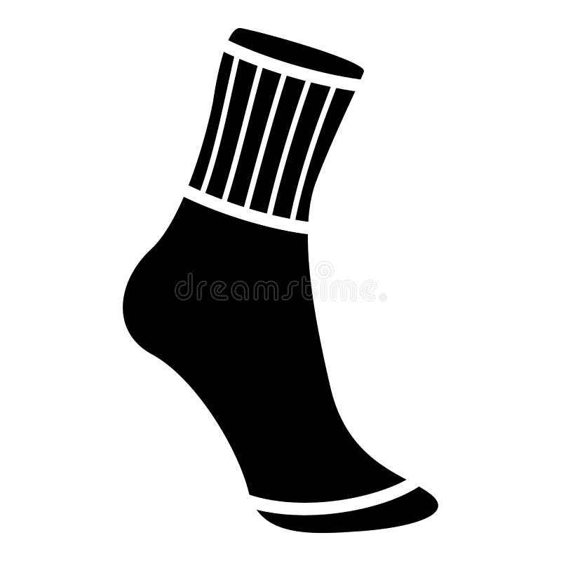 Black Sock Icon, Simple Style Stock Vector - Illustration of knitting ...