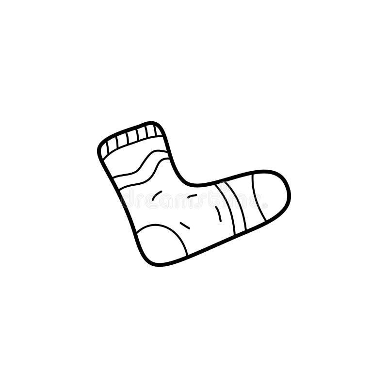 Sock Icon. Simple Outline Vector of Autumn Set for UI and UX, Website ...