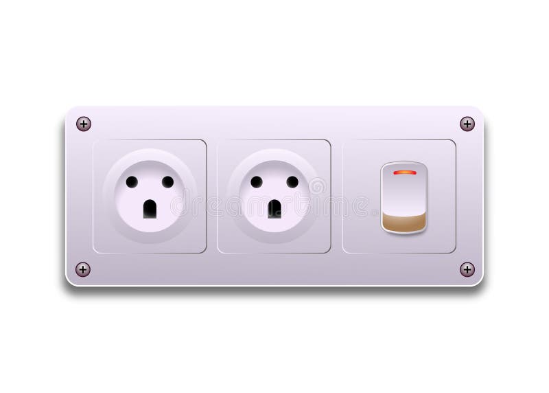 Sockel und Stecker eingefügt in die Steckdose lokalisiert Auch im corel abgehobenen Betrag vektor abbildung Sockel und Stecker eingefügt in die Steckdose lokalisiert Auch im corel abgehobenen Betrag vektor abbildung