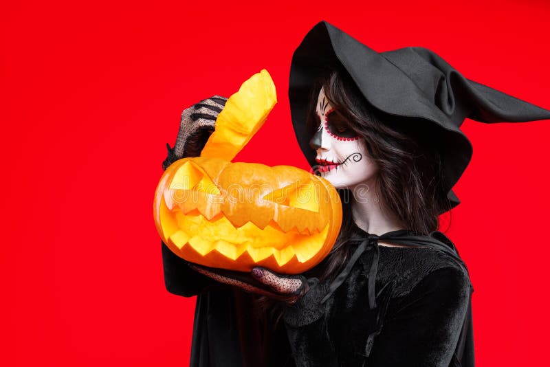 Sockerskalle på glad halloween-fest royaltyfri fotografi