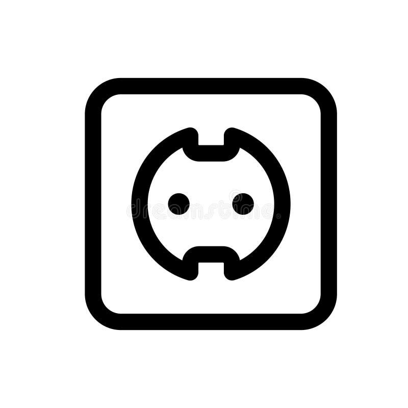 Socket Outlet Electric Plug Icon Design Template Stock Vector
