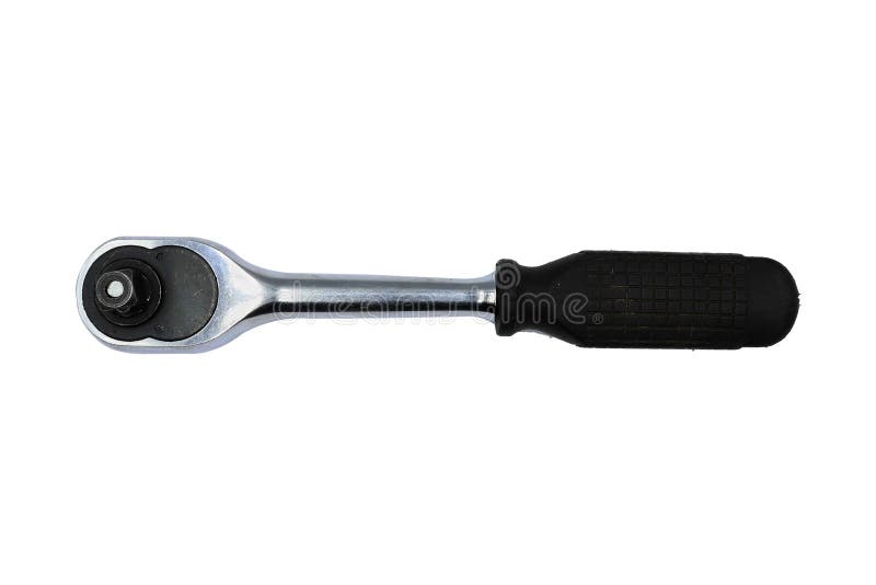 Socket Wrench, Socket Spanner Wrenches, Ratchet Isolated on White