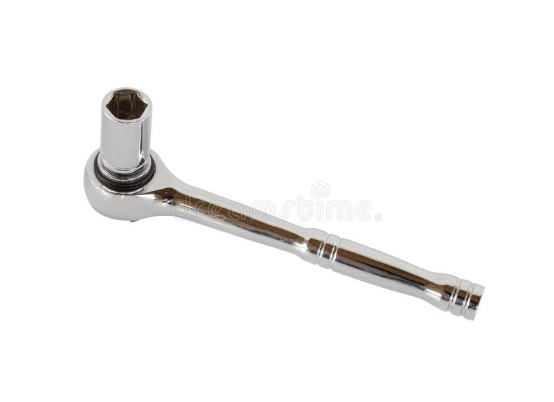 Socket wrench on white background