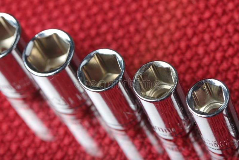 Socket wrenchs 5 royalty free stock images