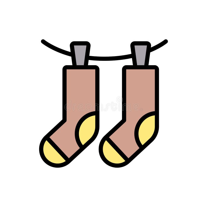 Cute sock with baby clothes pin isolated icon Vector Image