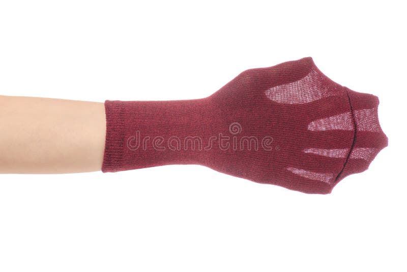 Socks on the Hands Isolated Stock Image Image of dress, beautiful