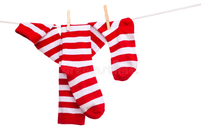 Socks hanging on a rope stock image. Image of sock, stained 29465475